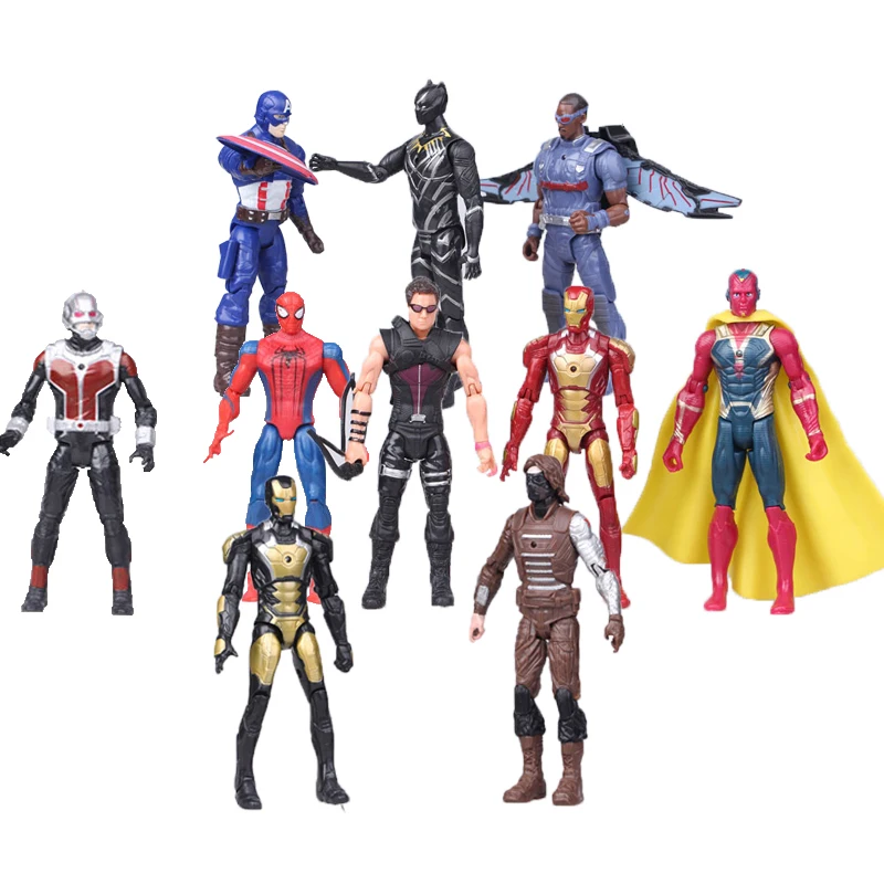 

15 cm Children Toys Anime Figures Spiderman Hulk Action Figure Iron Man Cartoon Kids Toy Christmas Gift Glow Doll Hobbies