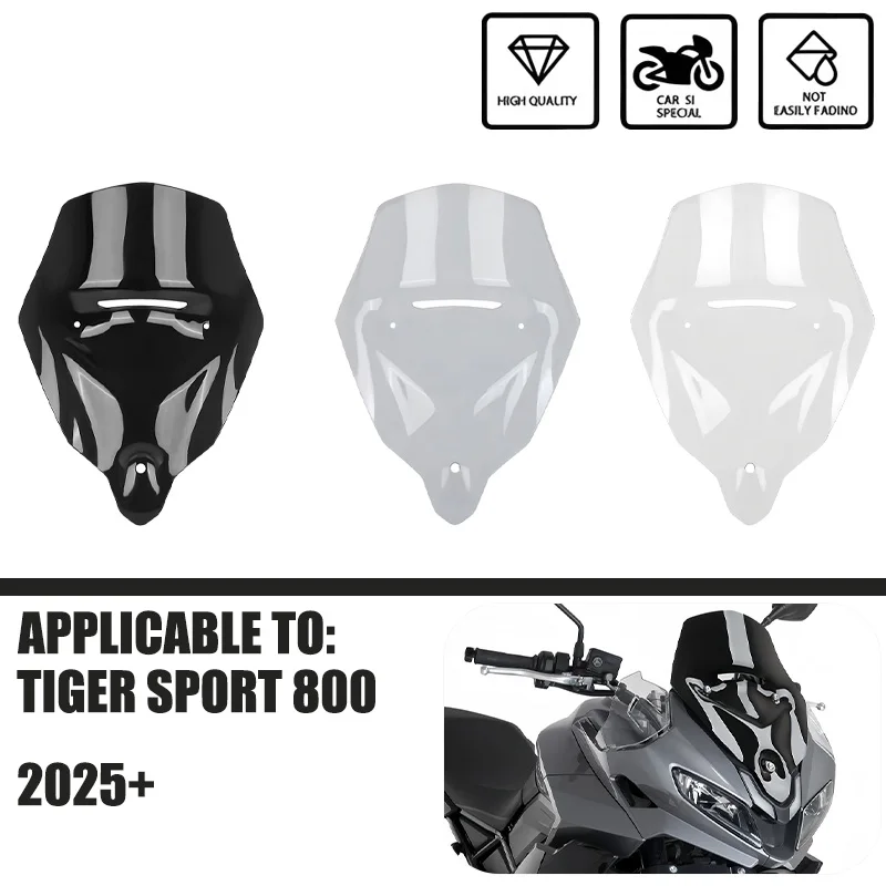

Front Sport Windscreen Visor Windshield Spoiler For Tiger Sport 800 2025 2026 Double bubble Wind screen Deflector Fairing Shield