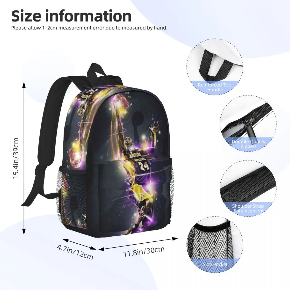 K-kobe-mochila escolar informal ligera para la escuela, compras al aire libre, oficina, 15 pulgadas