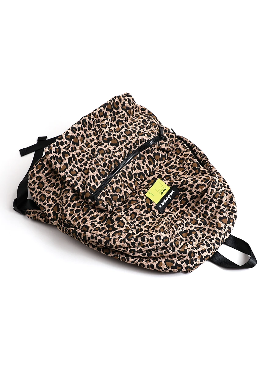 VAOPER Original Leopard Print Large Capacity Women's Backpack Fashionable Shoulder Bag for College Students Daily Use