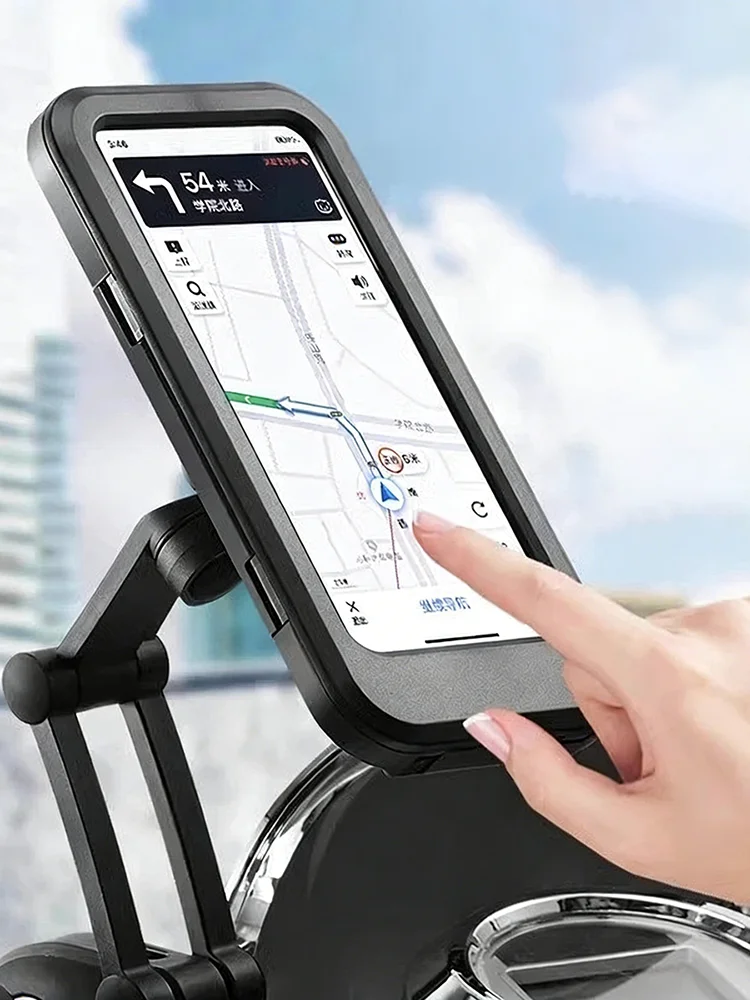 AliExpress NONE Waterproof Motorcycle Bike Mobile Phone Holder Support Universal Bicycle GPS Adjustable Bike Holder for 4.7-6.8" Mobile Phone