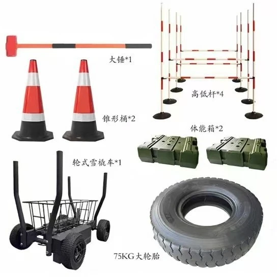 Wheeled Weight Sled, Fitness Training Sled for Obstacle & Continuous Physical Assessment