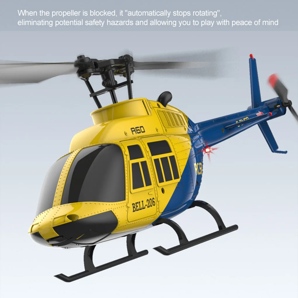 1/42 RC ERA A60 BELL206 RC Helicopter 4CH Single Blade Aileron Free 6-Axis Gyroscope 2.4G Altitude Hold Optical Flow Positioning