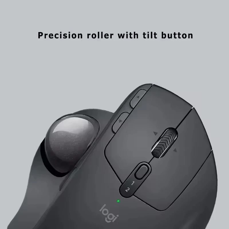 Original Logitech MX Ergo S Wireless Trackball Mouse, Wireless Ergonomic Mouse With Bluetooth and Encrypted Dongle