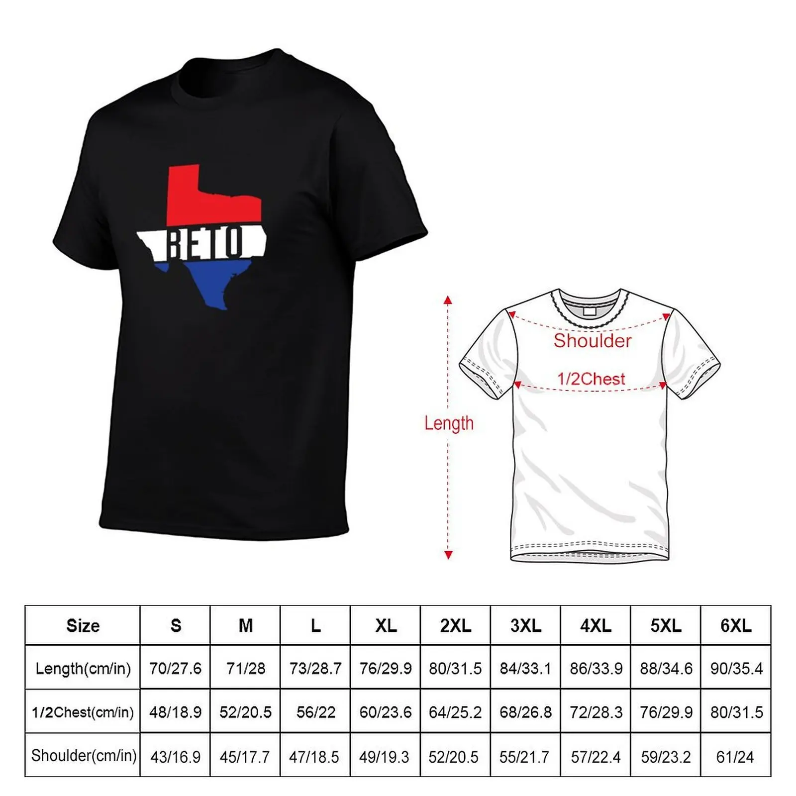 Beto Texas Red White Blue Patriotic T-Shirt boys animal print cotton man t-shirts Men's cotton t-shirt