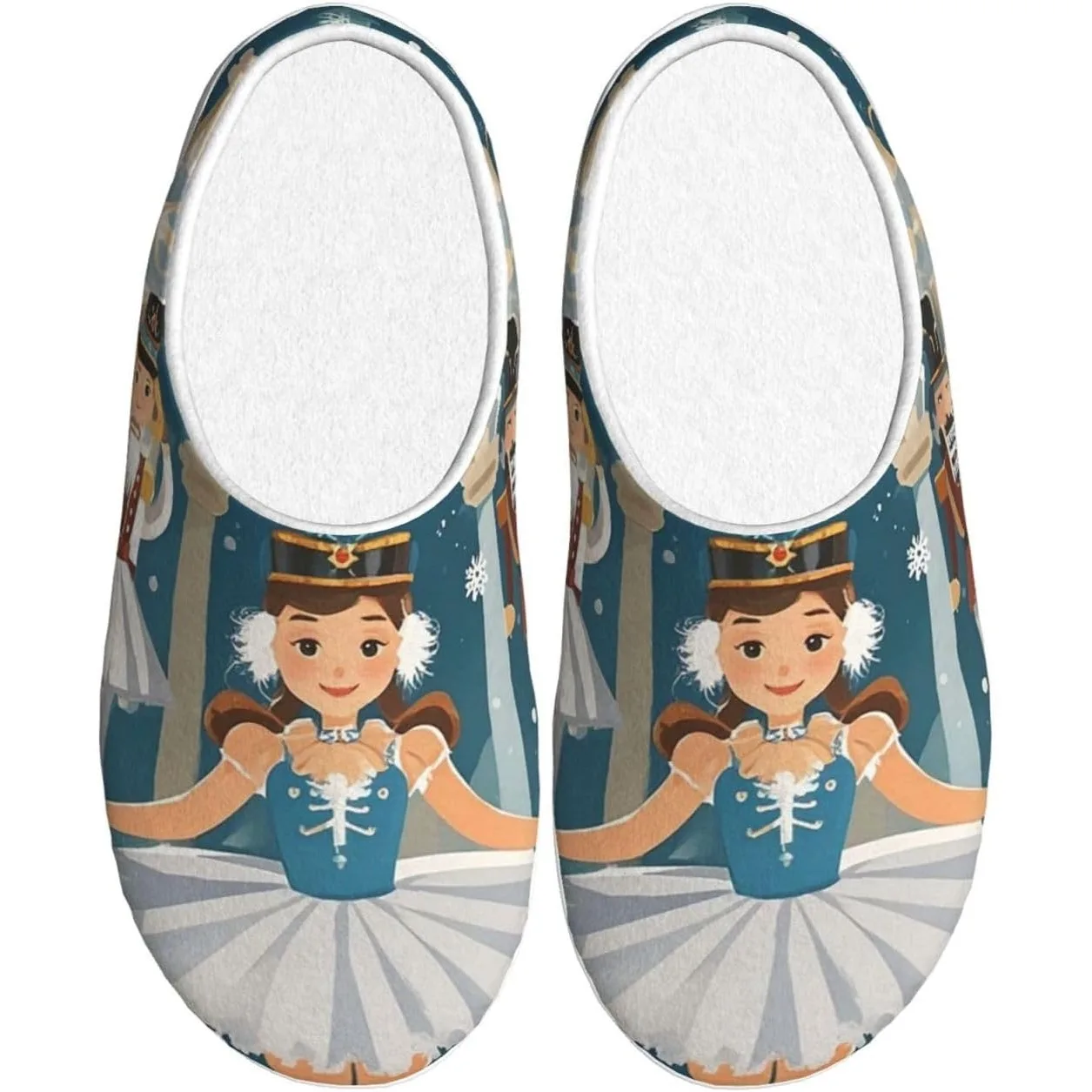 

Женские и мужские хлопковые тапочки, женские балетки «Щелкунчик», рождественские танцевальные плюшевые туфли, нескользящие тапочки из ТПР