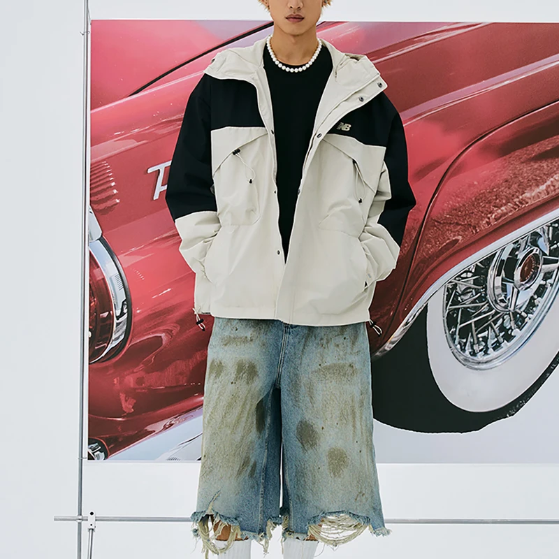 

Новая оригинальная мужская рабочая куртка New Balance NB с множеством карманов для активного отдыха AMJ43302-TWF