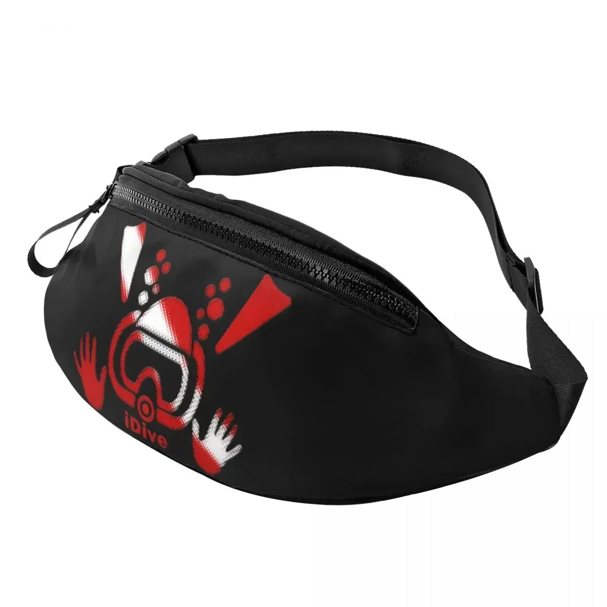 

Cool IDive Dive Flag Scuba Fanny Pack for Running Women Men Diver Crossbody Waist Bag Phone Money Pouch