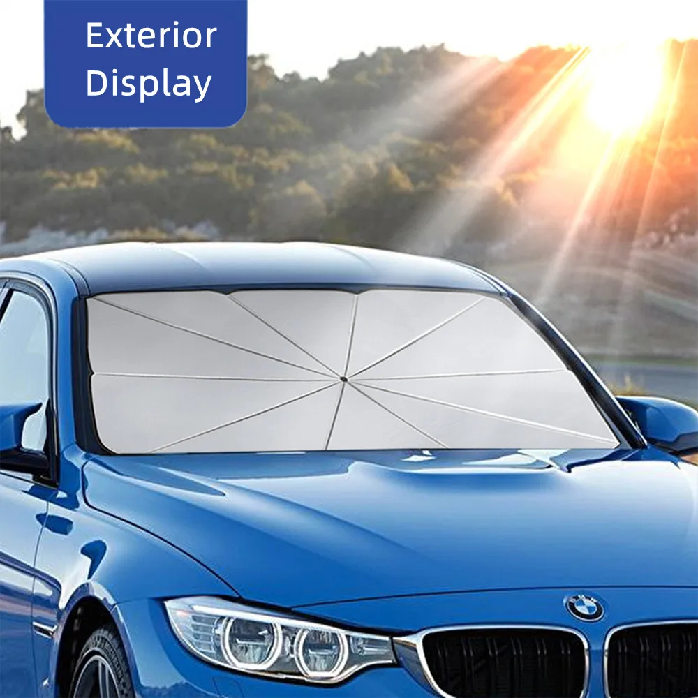 Car Windshield Sunshade Umbrella Type Sun Shade for Car Window Summer Sun Protection Heat Insulation Cloth for Car Front Shading