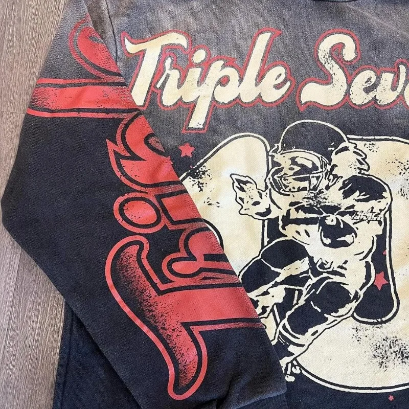 Sudadera con capucha para hombre y mujer, jersey de gran tamaño con estampado de letras de Rock, Hip-hop, estilo gótico y Punk, Y2k, Harajuku, motocicleta