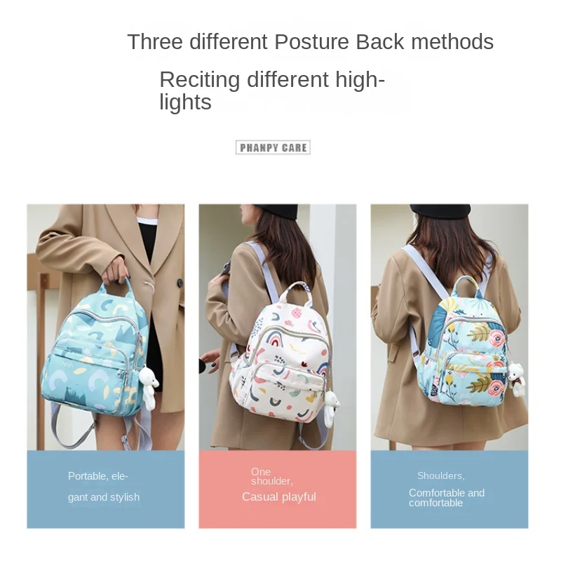 Diaper Bag Backpack Girls Backpack Multi-pocket Outdoor Storage Backpack Multifunctional Mommy Bag Baby Stuff Maternity Bag