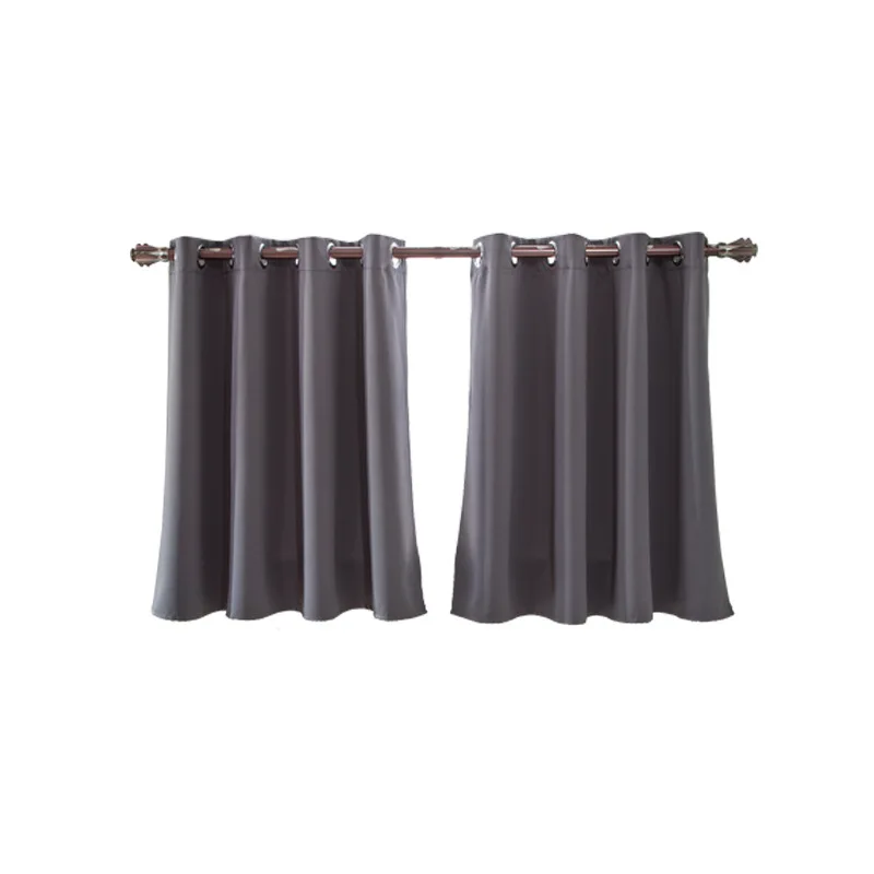 (108) Customized Factory Direct Sales Blackout Short Curtains Cross-border Finished Roman Rod Style