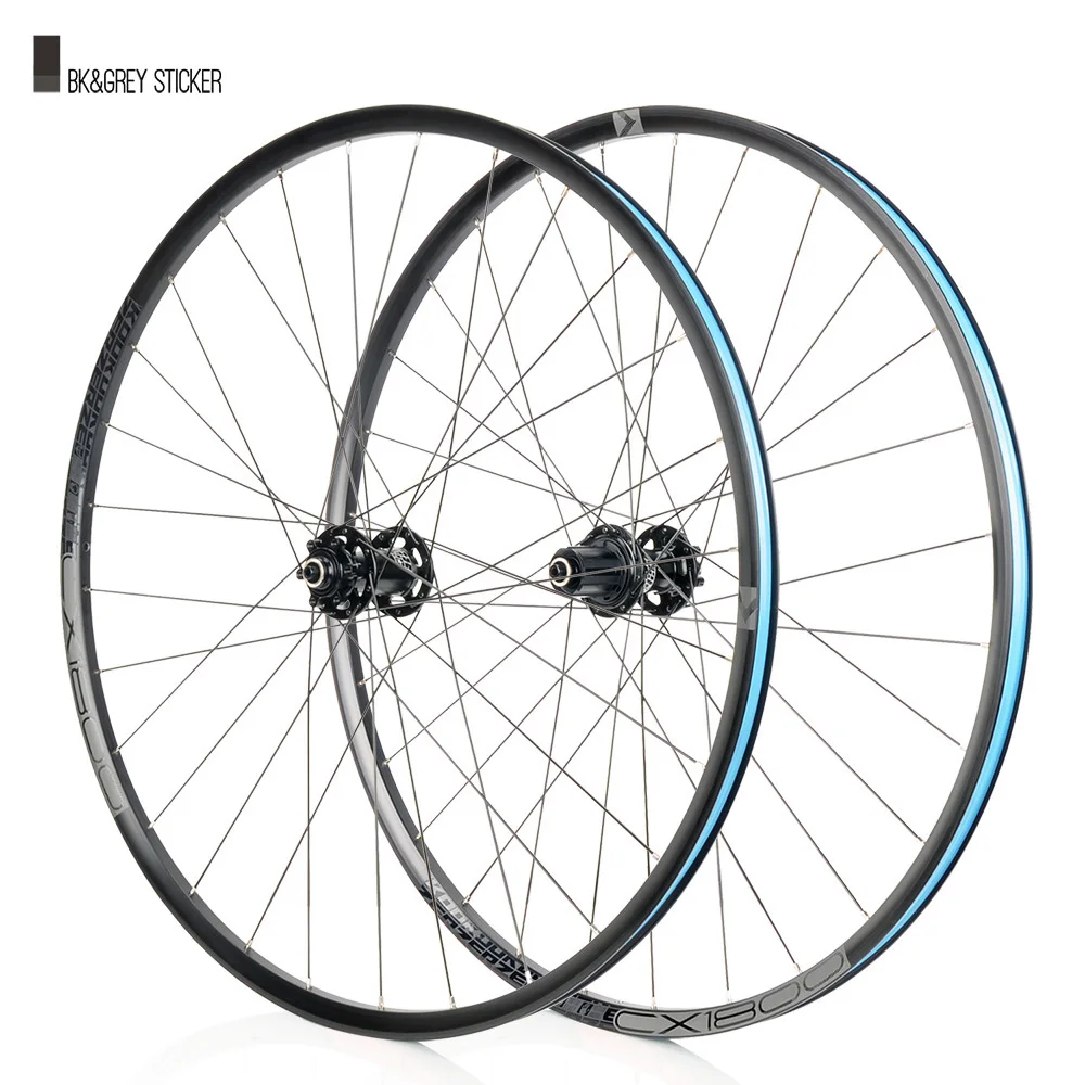 KOOZER CX1800 Gravel offroad Cycling wheel Aluminum alloy disc wheelset road tubeless ready wheel 700c 28H 100mm 135/142mm wheel