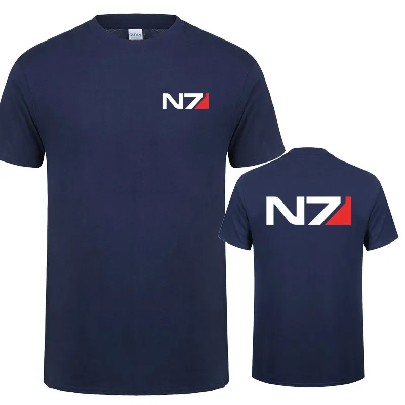 

Mass Effect N7 Battle Uniform Футболка Мужская дышащая футболка из полиэстера для занятий спортом, повседневная одежда, простая в обслуживании одежда европейского размера