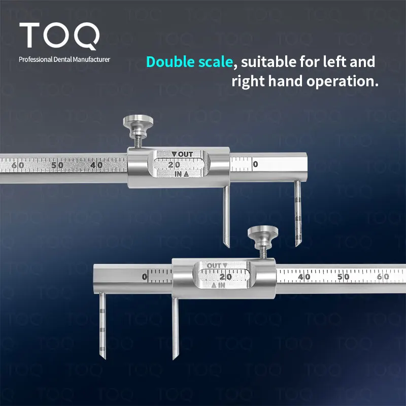 Dental Implant Measuring Calipers Can Slide Orthodontic Measuring Gauge Rule 0-80Mm Measuring Gauge Rule