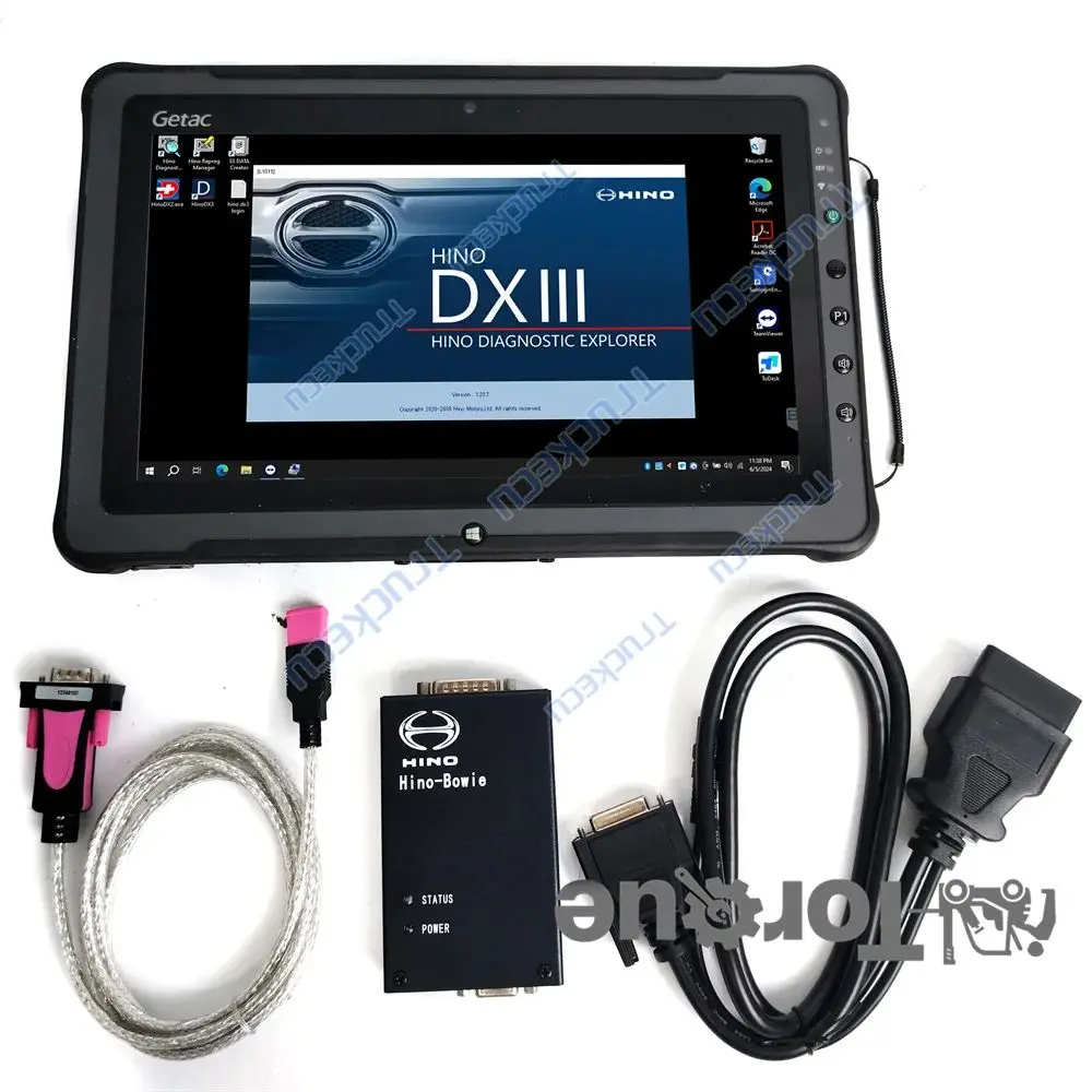 

for hino diagnostic explorer hino bowie truck excavator DXII DXIII OBD2 for kobelco heavy duty DX repair+c2 laptop/F110 tablet