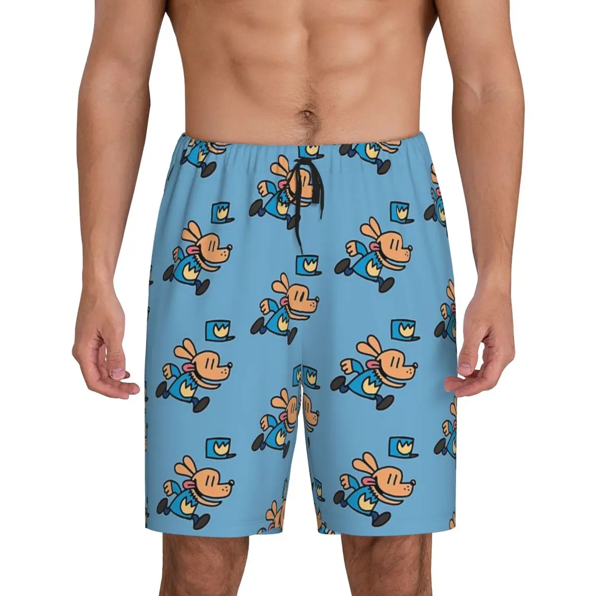 

Custom Officer Dog Man Running Fan Art Short Pajama Pants Men Sleepwear Sleep Lounge Bottom Shorts Sleeping Pants
