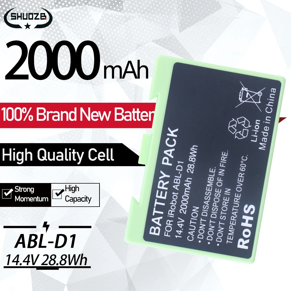 

Replacement Battery ABL-D1 For iRobot Roomba i7 7150 i7+ 7550 i4 i4+ 4552 i3 i3+ 3550 i7158 e5 e6 e5152 e5154 e5158 e6198 Series