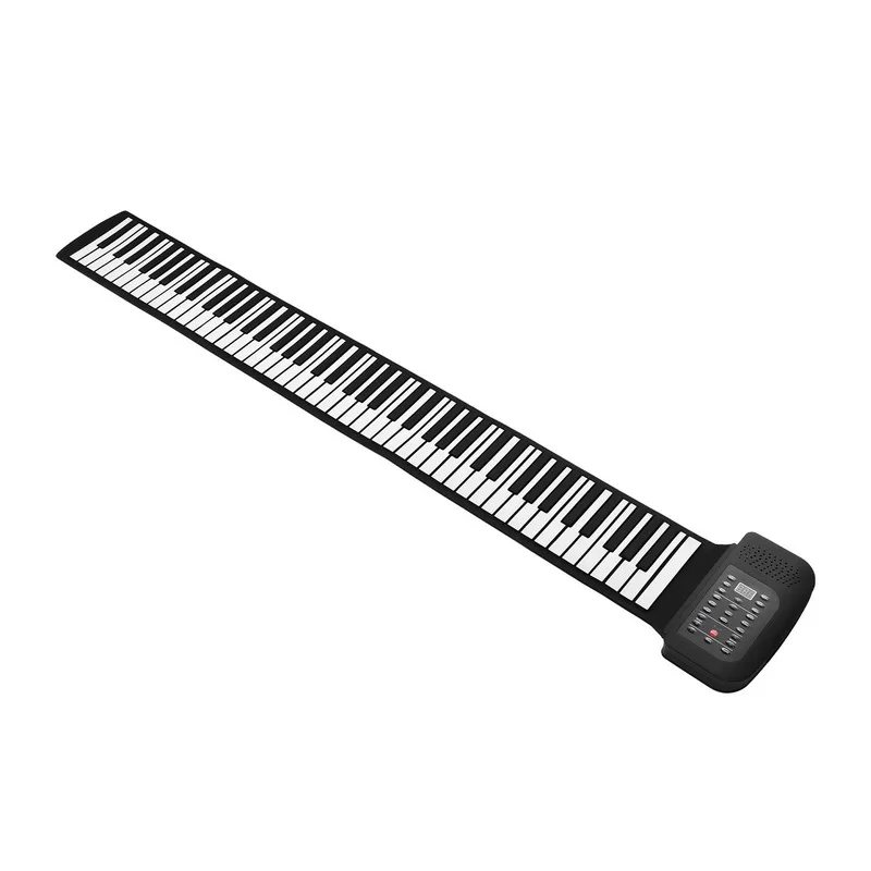 88‑Key Roll‑Up Portable Silicone Electronic Piano 9mm Thickened Keys Built‑in Speaker Sustain Pedal Keyboard for Daily Practice