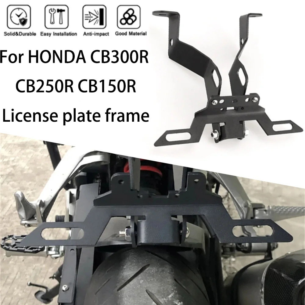 

MTKRACING For HONDA CB300R CB250R CB150R 2019-2024 Motorcycle Rear License Plate Tailstock Bracket Mounting Frame With LED Light