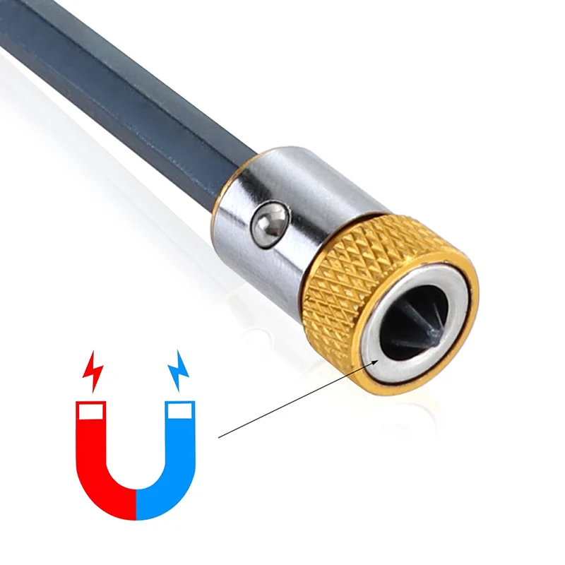 Universal Screwdriver Magnetic Ring 1/4” Universal Metal Screwdriver Drill Bit Magnetic Ring Shank AntiCorrosion Powerful Ring