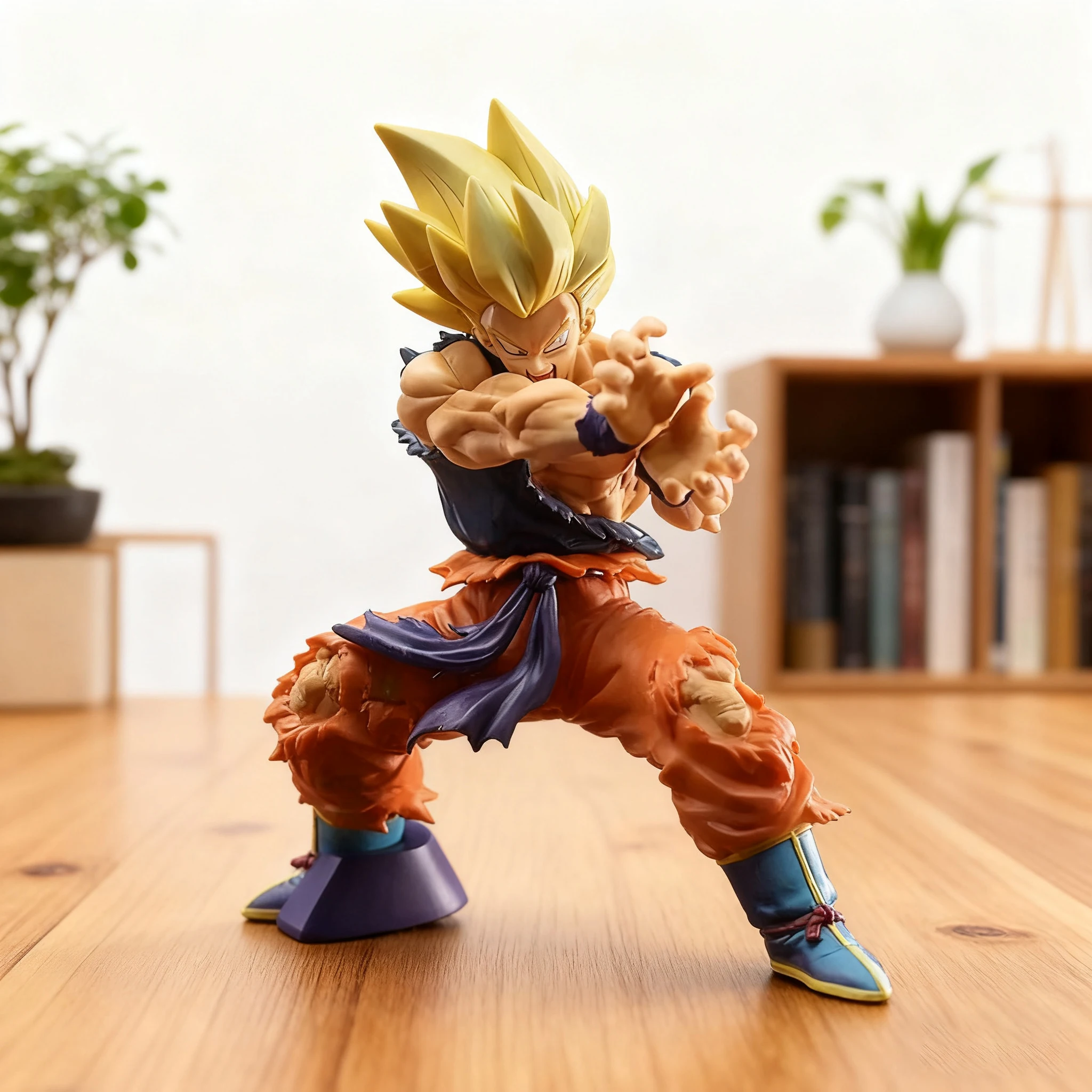 Figurka anime Dragon Ball Z Son Goku, uszkodzona w bitwie, efekt fali uderzeniowej, statuetka z mangi, figurka akcji z PVC, kolekcjonerski model, zabawka, prezent