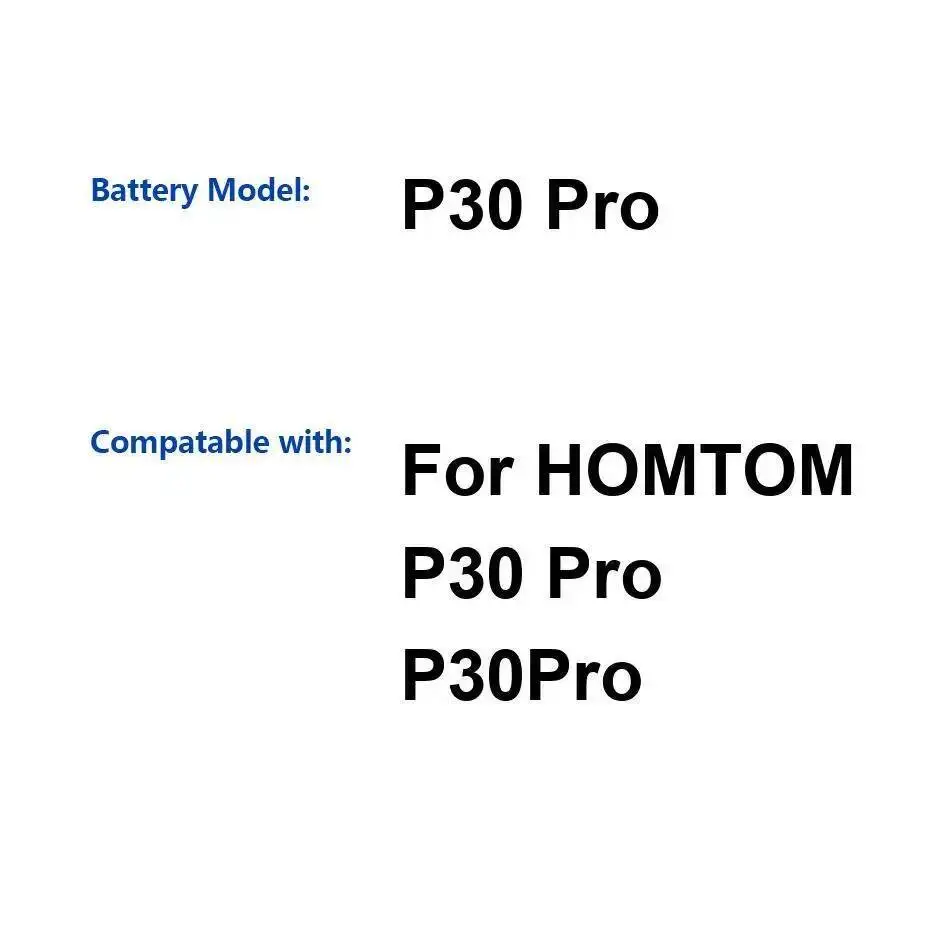 Аккумулятор мобильного телефона для Homtom P30 Pro 4000 мАч, высокая эффективность
