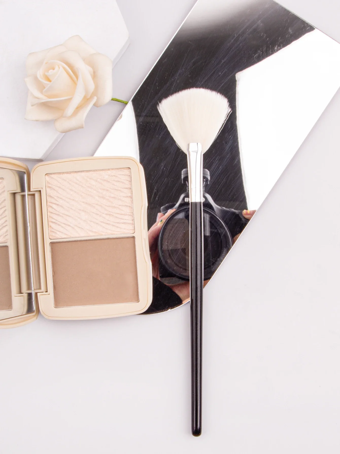 اليراعات DIY قناع الوجه مجموعة فرش لينة قضيب فرش أدوات ماكياج تشمل مروحة لينة فرش الوجه فرشاة قضيب الحمض #3