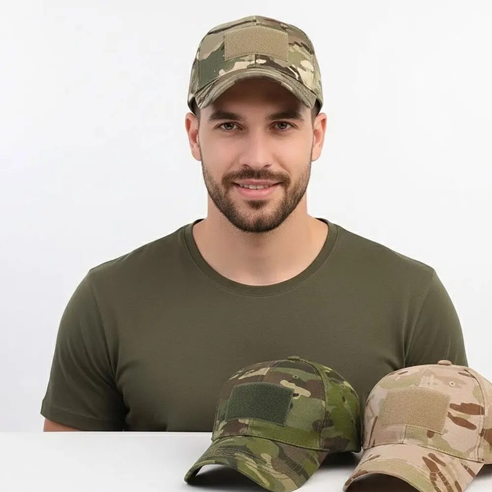 

Camo Mesh Back Baseball Cap | Unisex Tactical Snapback | Adjustable Dad Hat | For Contractors, Hunting & Sports