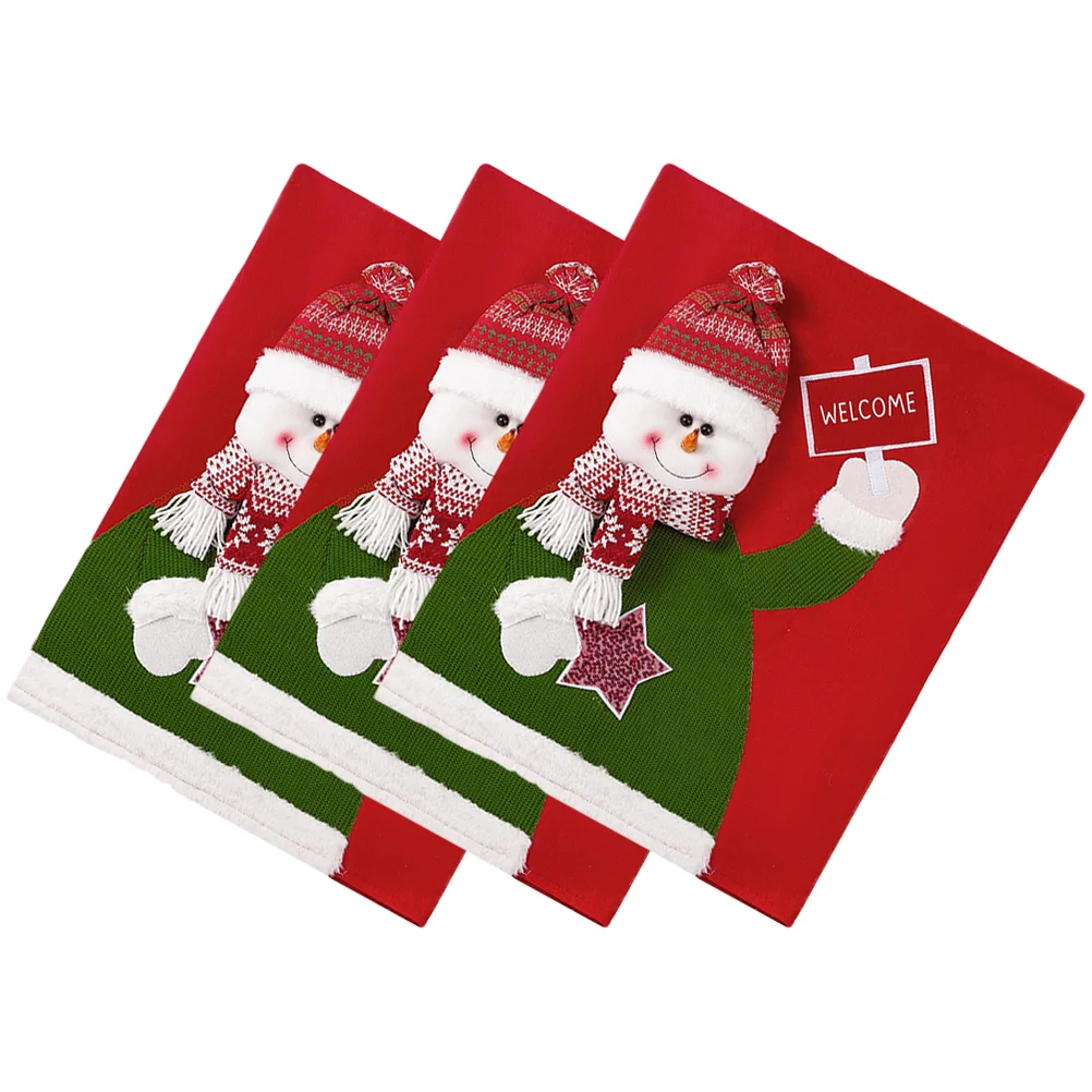 Chair Decorations for Party Back Covers Christmas Dining Room Slipcovers Holiday Cloth Indoor Elder