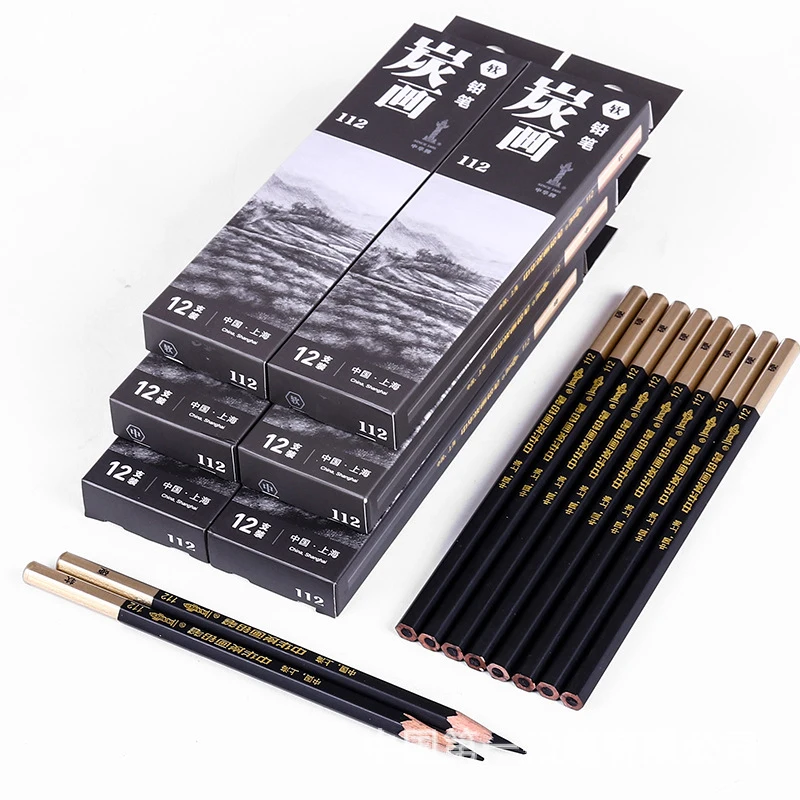 

Specialized Sketch Charcoal,Hard,Neutral, Soft Refills,Drawing Pencils,Art Student,Master Fine Arts Supplies 12 pcs Box TB-02