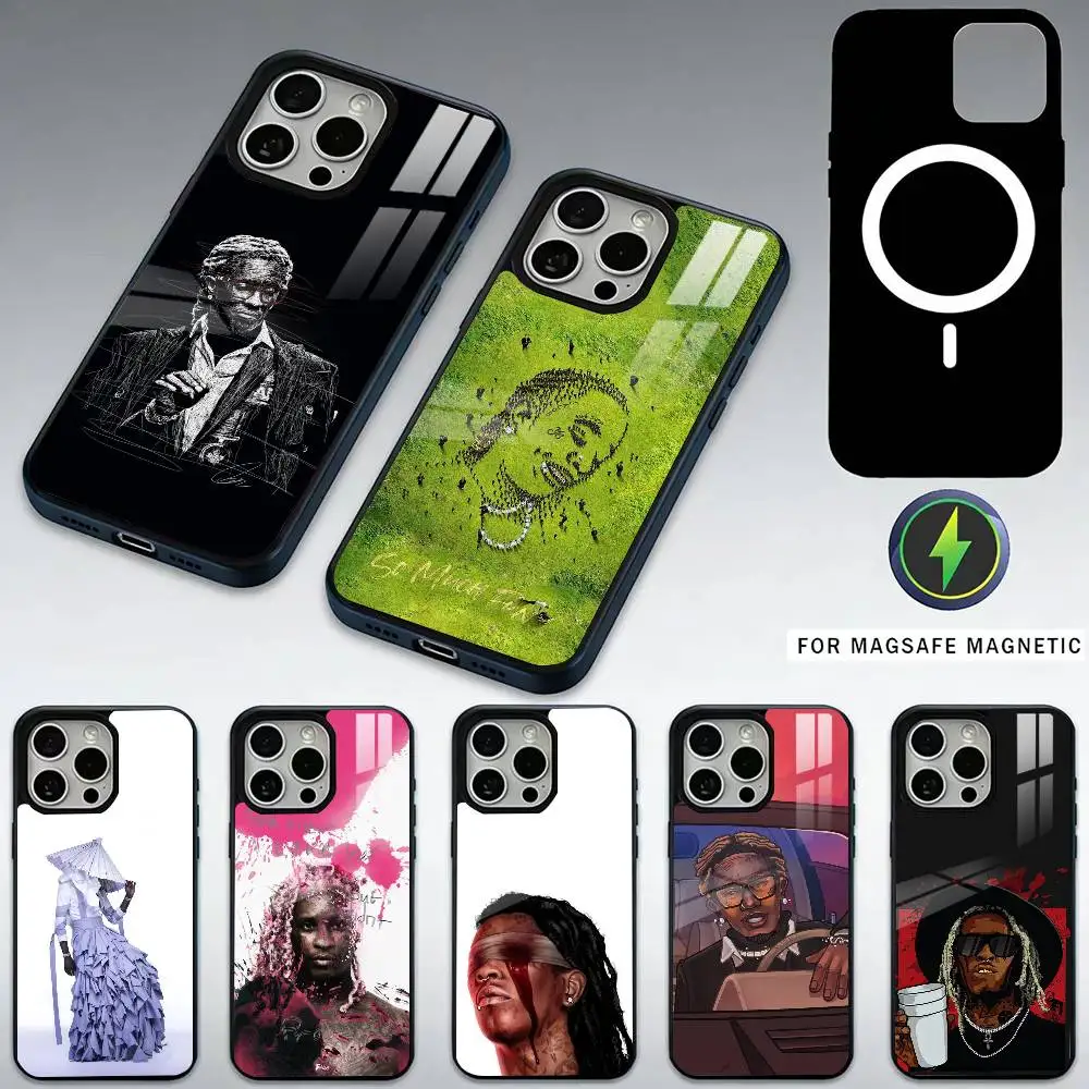 

Rapper-Young-T-Thugs Phone Case For iPhone17,16,15,14,13,12,11 Plus,Pro Max Magnetic For Magsafe Wireless Charging