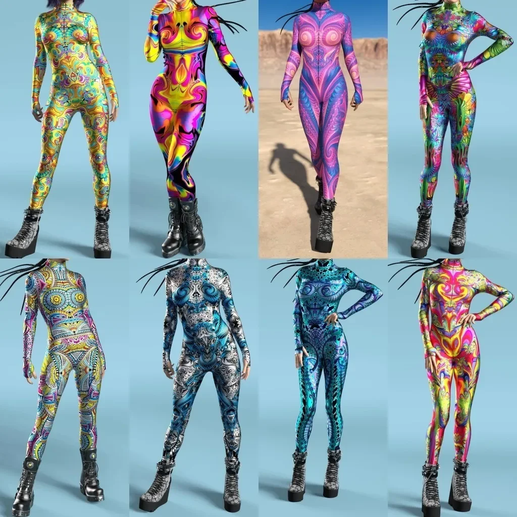 

3D Digital Printed Unisex Adult Role Play Cosplay Costume Women Men Halloween Party Jumpsuit Carnival Outfit