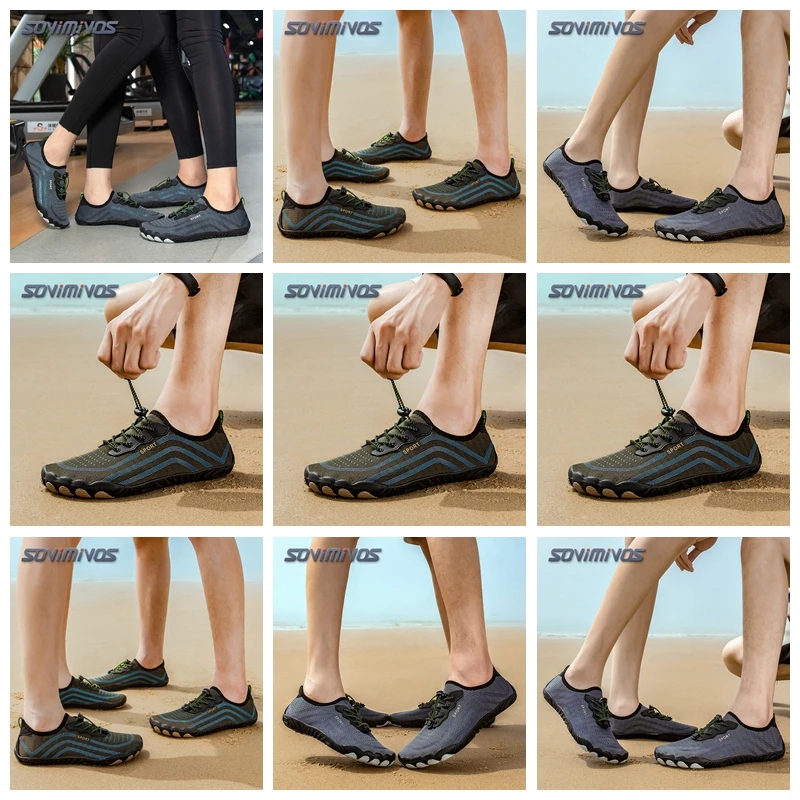 SOVIMIVOS Unisex Beach Water Shoes Quick-Drying Swimming Aqua Shoes Seaside Slippers Surf Upstream Light Sports Water Sneakers
