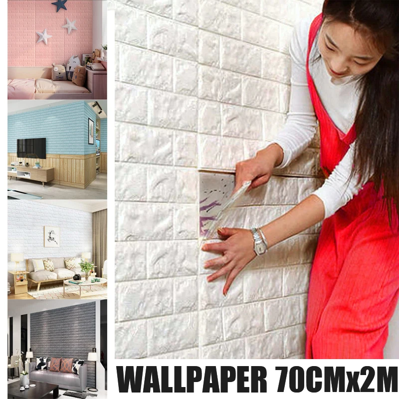 3D-Wandaufkleber zum Abziehen und Aufkleben, selbstklebende Wandpaneel, weiche Schaumstoffbasis, Tapete für Schlafzimmer, Wohnzimmer, Heimdekoration, Projekt