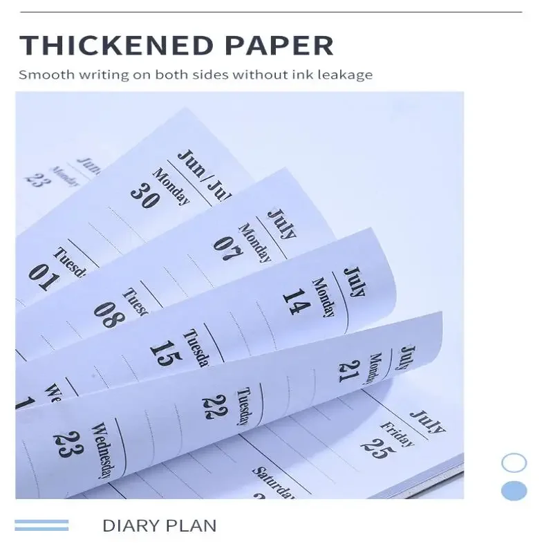 مواصفات A7 2026 كتاب مخطط باللغة الإنجليزية، كتاب جدول يومي صغير محمول للجيب، 60 ورقة، 120 صفحة تقويم أسبوعي رقيق