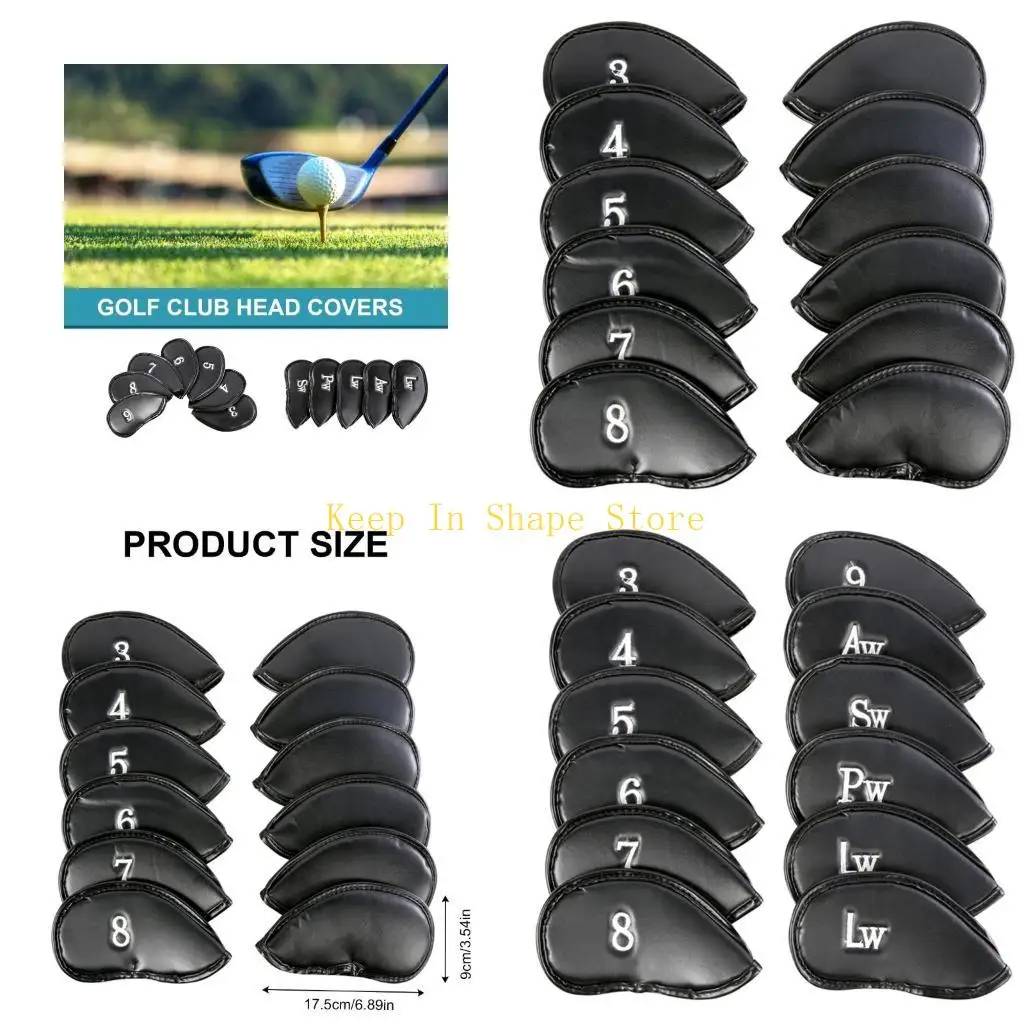 

U1JC 12pcs Golfs Club Headcover Водонепроницаемый гольф -клуб Club Head Fit Fit