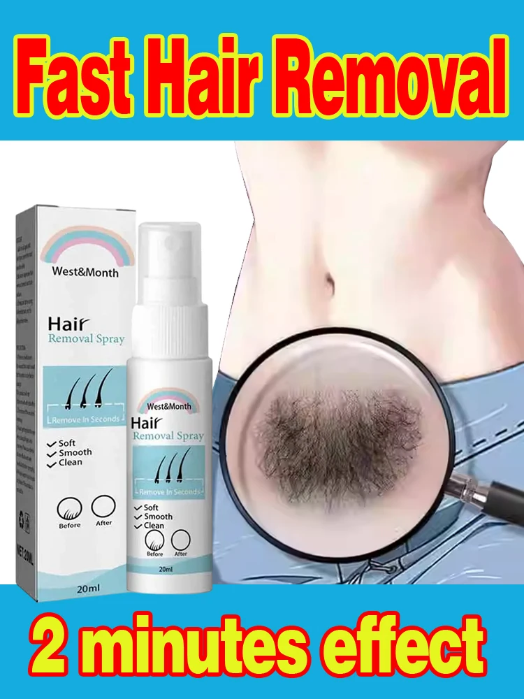 Pulverizador permanente da remoção do cabelo para senhoras, pés e braços inibidor do crescimento do cabelo, removedor indolor da saúde do cabelo, cuidado do corpo, novo