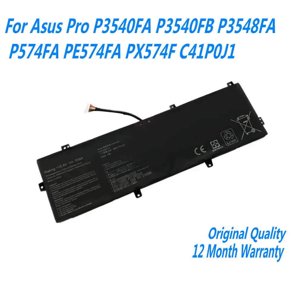 

New 15.4V 70WH C41N1832 Laptop Battery For Asus Pro P3540FA P3540FB P3548FA P574FA PE574FA PX574F C41P0J1 0B200-03330100