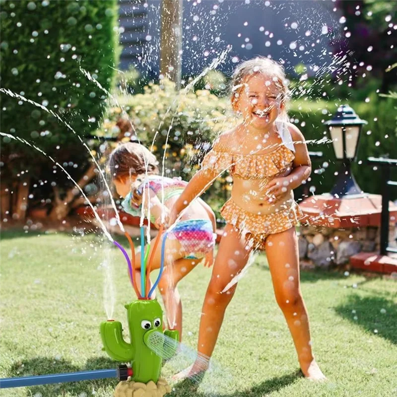 

AT13 Cactus Cartoon Sprinkler Forchildren Outdoor Water Atomizer Toy Yard Water Toy A