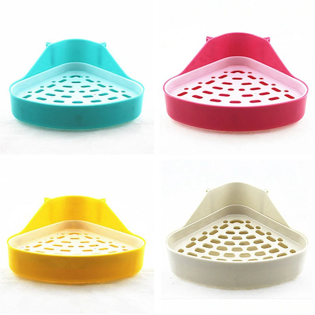 

Triangle Potty Trainer Corner Stain Odor Resistant Durable Small Animal Hamster Rabbit Ferret Guinea Pig Chinchilla