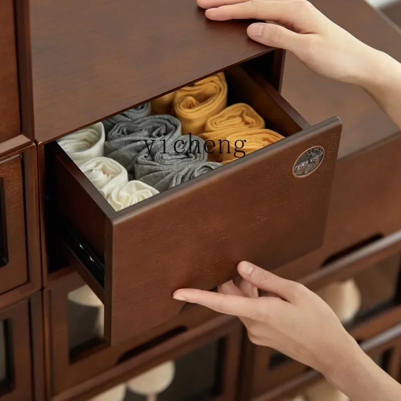 GZ-26  solid wood shoe box storage box transparent shoe cabinet drawer type acrylic storage box dust-proof shoe rack