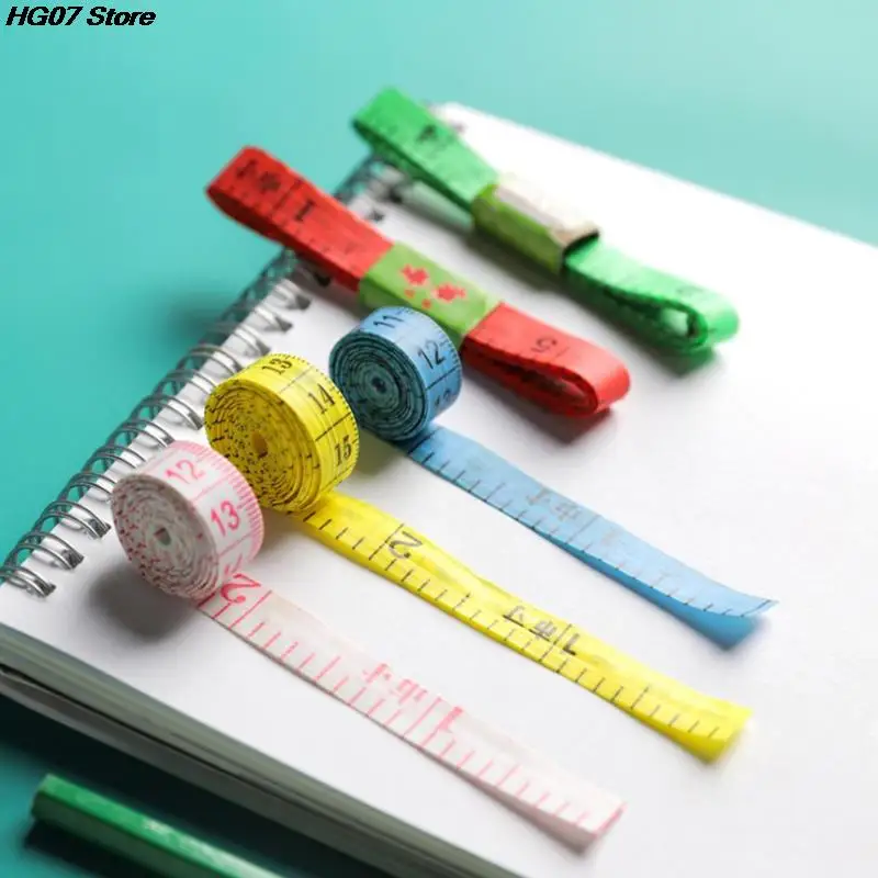 New 1.5m Body Measuring Ruler Sewing Tailor Tape Measure Mini Soft Flat Ruler Centimeter Meter Sewing Measuring Tape
