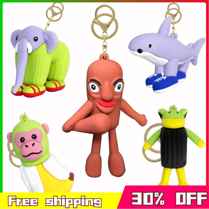 

7cm New TungTungTungSahur Anime Figure Peripheral PVC Model Back Packaging Decoration Pendant Keychain Kids Birthday Gifts Toys