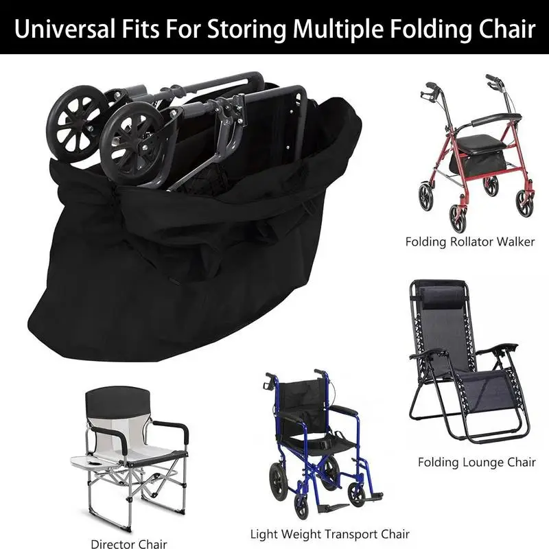

Rollator Travel Bag Foldable Wheelchair Storage Bag Waterproof Folding Wheelchair Bag Wear Resistant Transport Chair Walker Bag