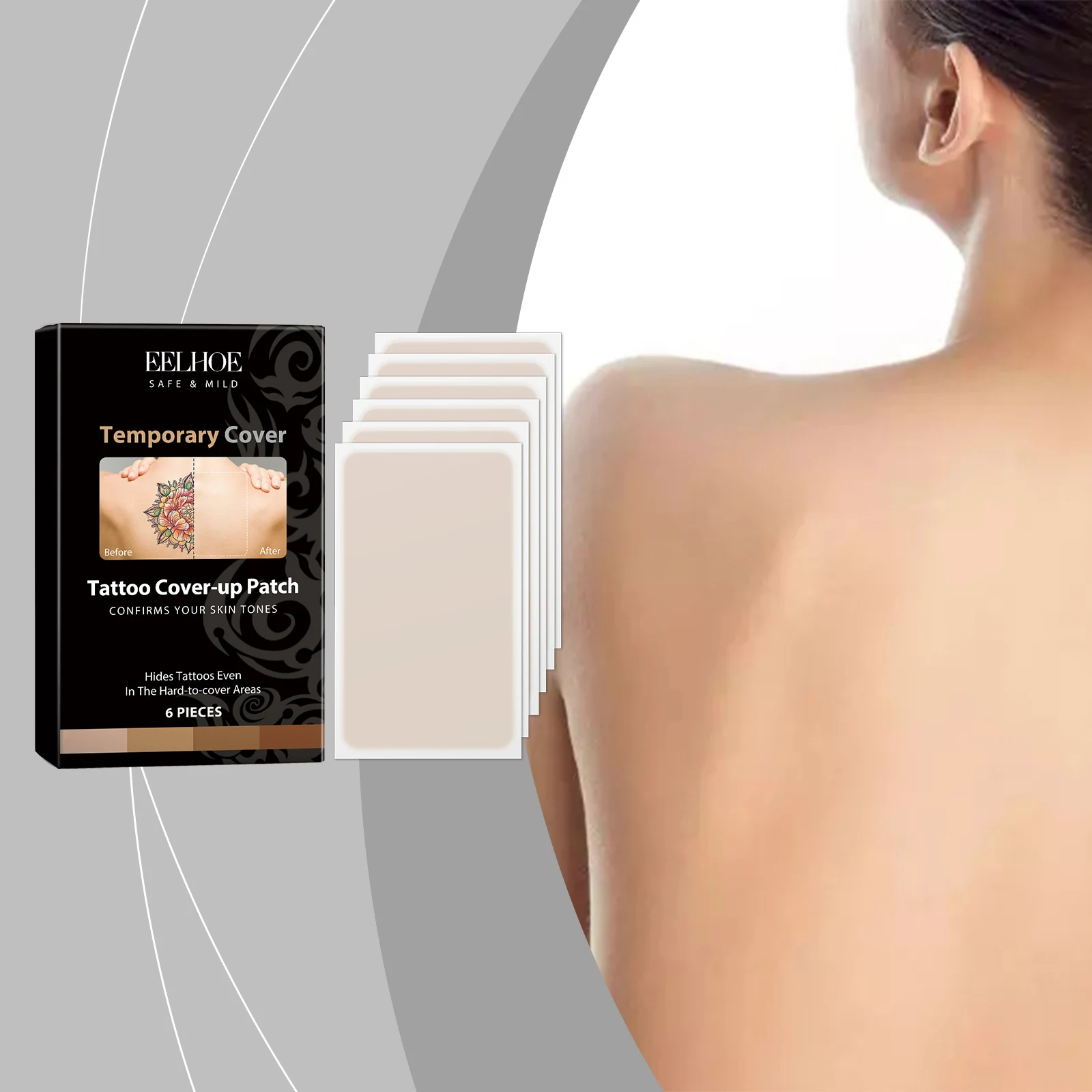 インビジブルコンシーラーパッチ：毎日の保護に、通気性、快適性、高粘着性、長持ち、肌を隠すパッチ