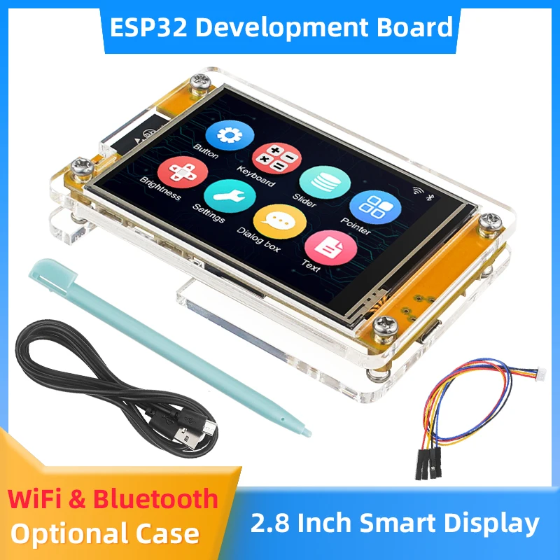 ESP32 MCU 2.8 بوصة شاشة ذكية لاردوينو LVGL WIFI بلوتوث اللمس WROOM 240*320 شاشة LCD TFT وحدة مع البرنامج التعليمي المجاني