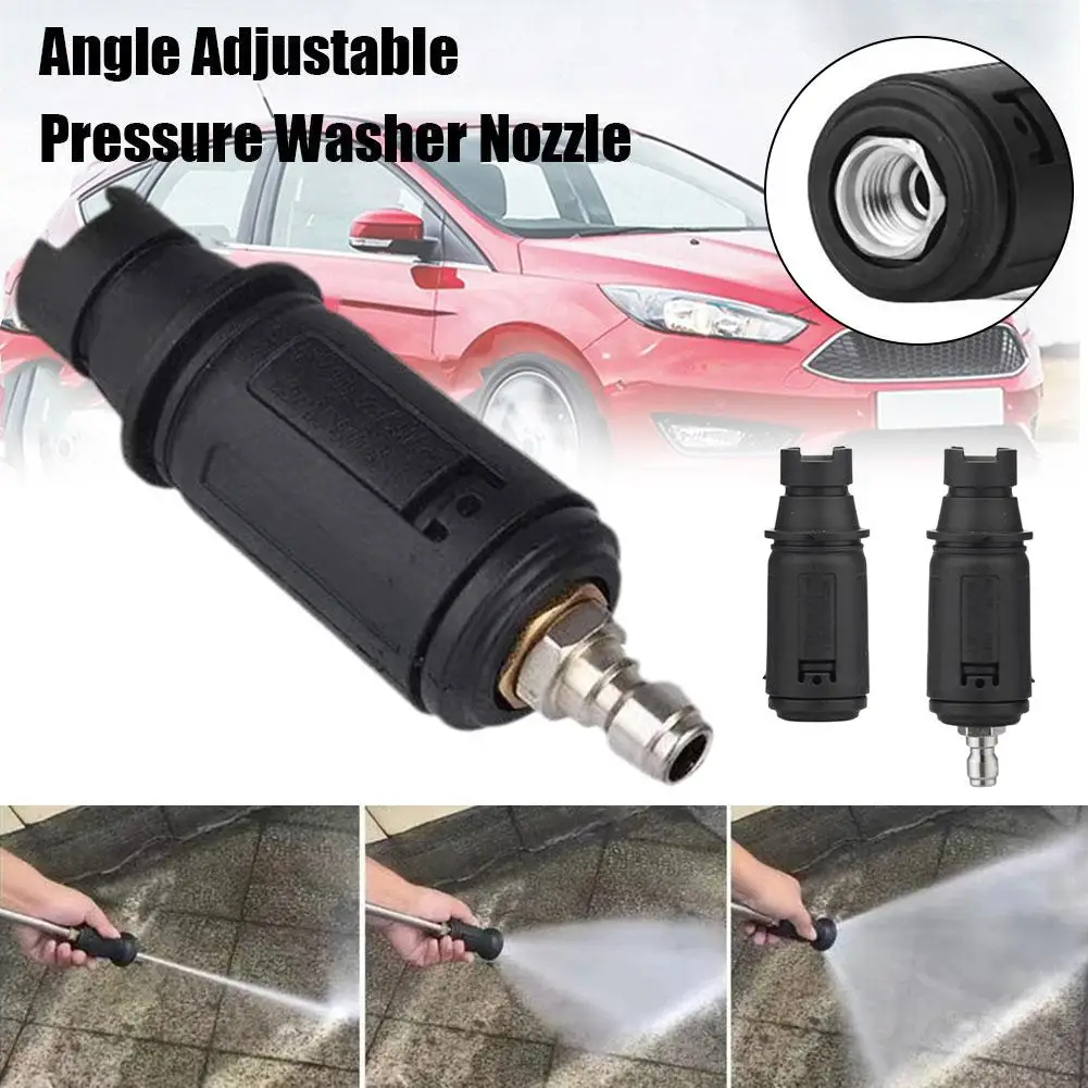 

3000 PSI Angle Adjustable High Pressure Washer Nozzle Quick Plug Connect Portable 1/4" Sprayer High-Pressure Z7U3
