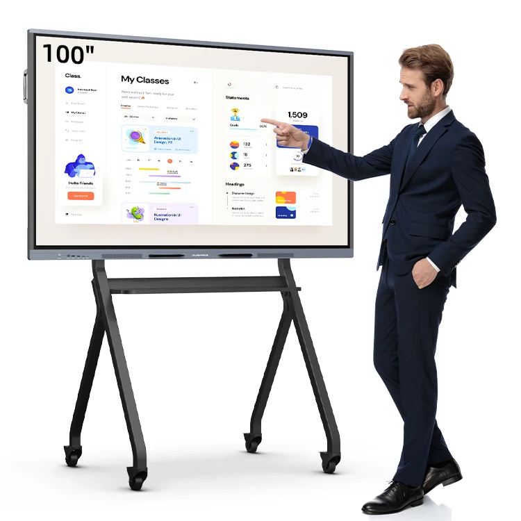 HUSHIDA 65 Inch Interactive Panel Smart Board Touch Screen Interactive Digital Whiteboard Supplier