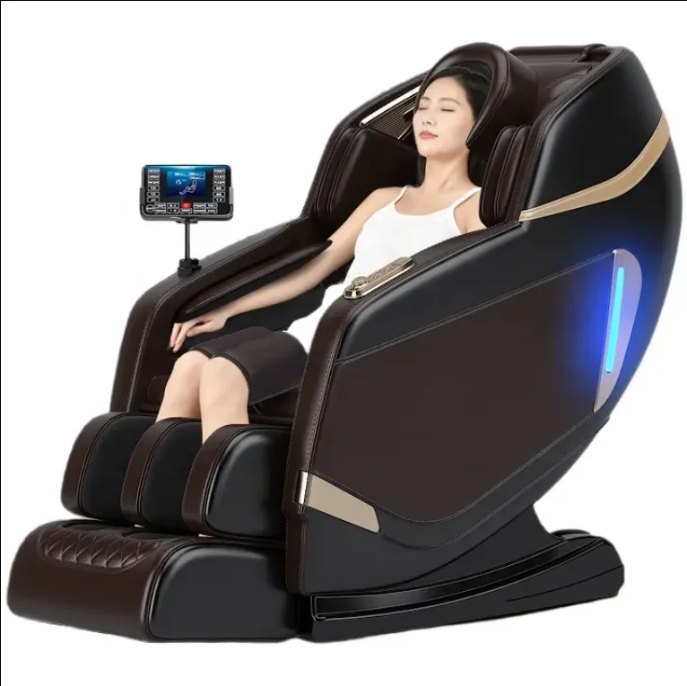 

Electric Zero Gravity Full Body PU Leather Massage Chair Heating Air Pressure Features Foldable Rollable for Head Foot Massager